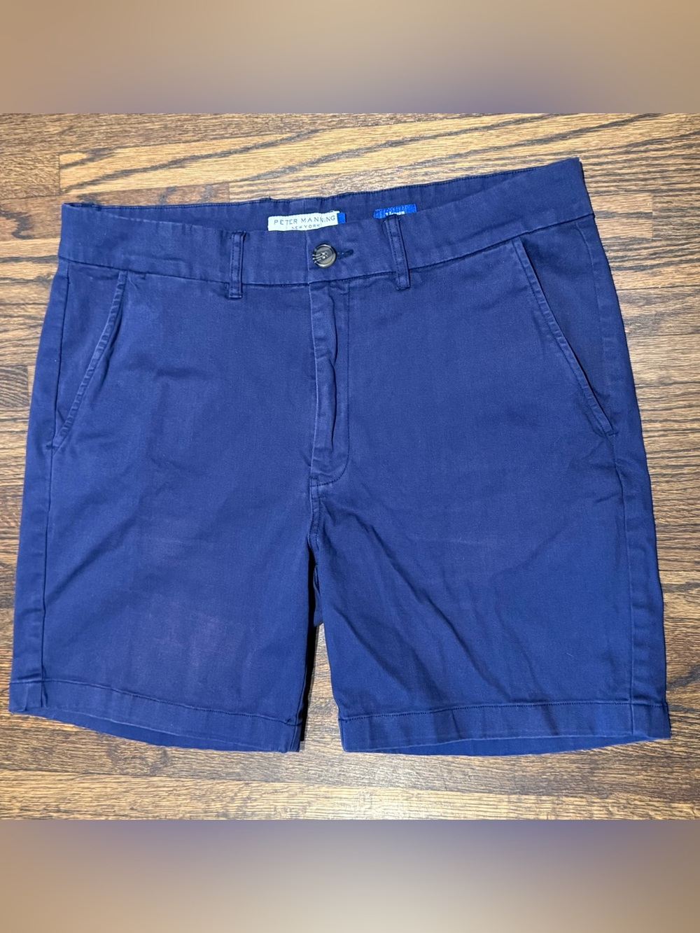Peter Manning Navy Flat-Front Men’s Shorts